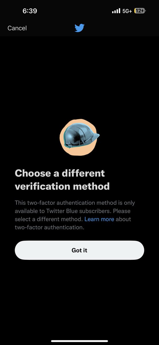 Stop_Shooting's tweet photo. Just found out the hard way that 2fa is turned off for everyone who doesn't pay for Twitter.  Thanks  @elonmusk https://t.co/lfwlzRCUoQ