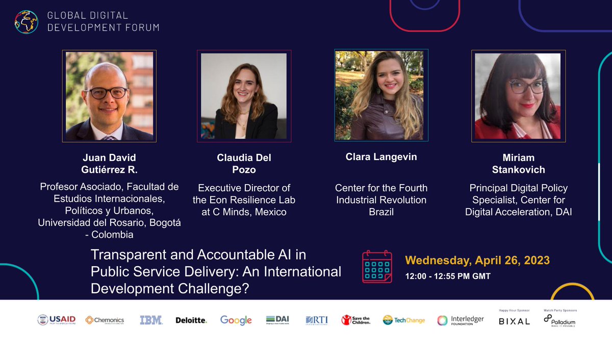 DAIGlobal's tweet photo. Join our #DigitalDAI team and others for a #GDDF2023 breakout session April 26 on
Transparent and Accountable #AI in Public Service Delivery: An International Development Challenge:
https://t.co/SuMmKYBzKN
#ICT4D @mimi_stankovic @USAID_Digital https://t.co/LkzVTNogGX