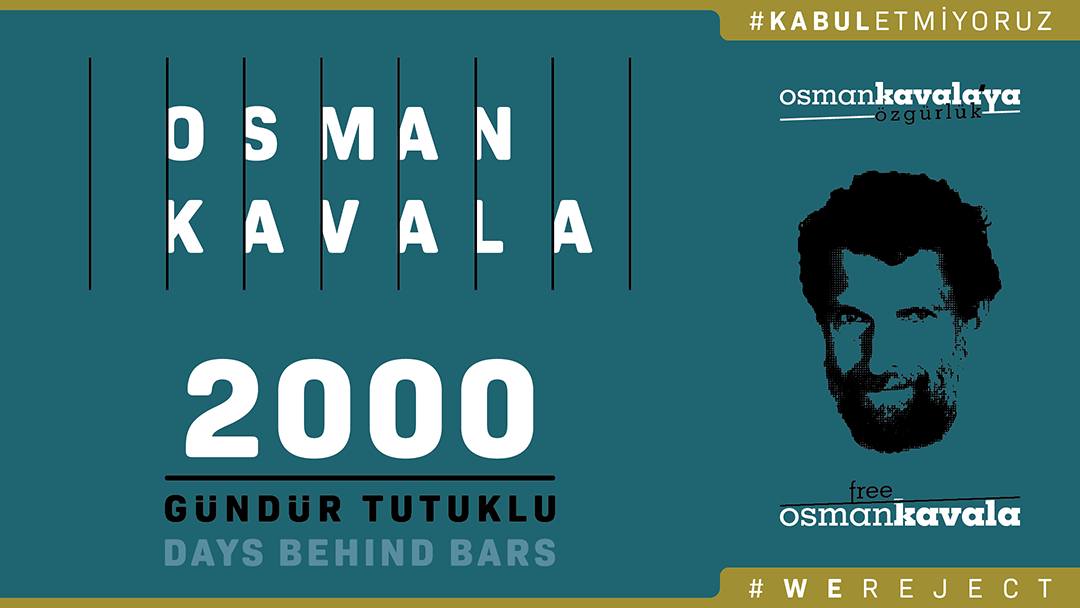 #OsmanKavala 2000 GÜNDÜR tutuklu!
#OsmanKavala has been behind bars for 2000 DAYS!
#OsmanKavalayaÖzgürlük
#KabulEtmiyoruz
#FreeOsmanKavala
#WeReject