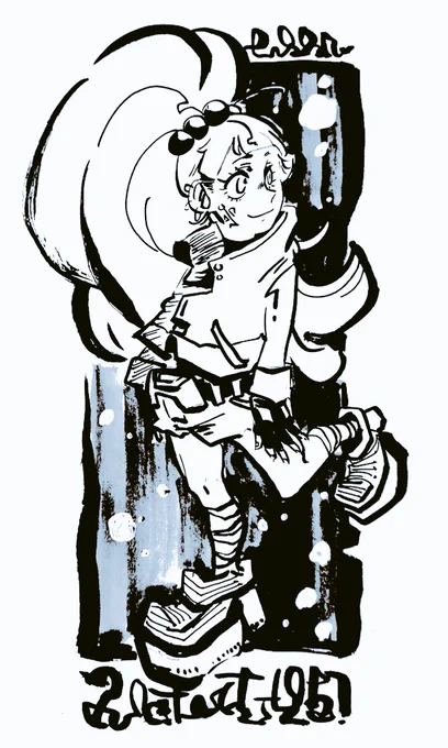 帰宅。美味かった。寝落ちする前にラクガキ。起きたらまたお絵描きぢゃー 