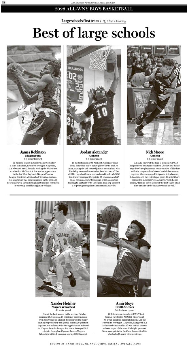 hsjrphoto's tweet photo. In Today's @TheBuffaloNews meet the ALL-WNY Large and Small School Boy's Basketball teams. https://t.co/gQ3GqRVueE