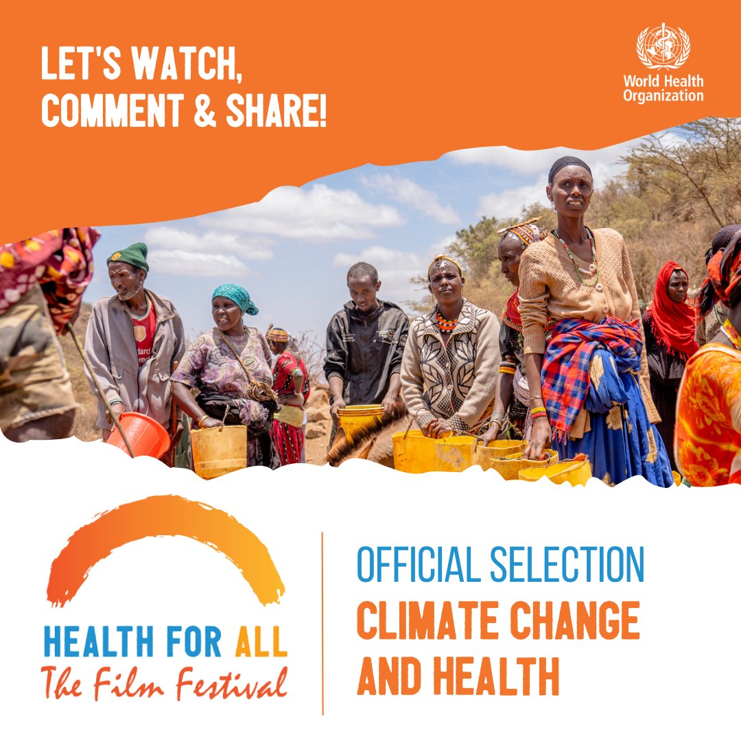 WHO_Europe's tweet photo. 🎥 #HealthForAll Film Festival shines a spotlight on:

🎞️ #ClimateChange and Health 🎞️
🌿 🌊 💙 

Watch, comment &amp; share your favourite films 👉https://t.co/myfHEAmVXl #Film4Health https://t.co/I9LcEkqX8q