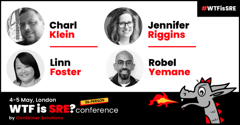 containersoluti's tweet photo. And your hosts for the most epic SRE event of the year...🥁

The #WTFisSRE dream team:

💥 Linn Foster (Eng Manager at CS)
💥 @ro_bel3  (Senior Cloud Native Eng at CS)
💥 @CharlKlein (Eng Lead at CS) 
💥 @jkriggins (Storyteller at @thenewstack)

Get your tickets. It's on!🔥