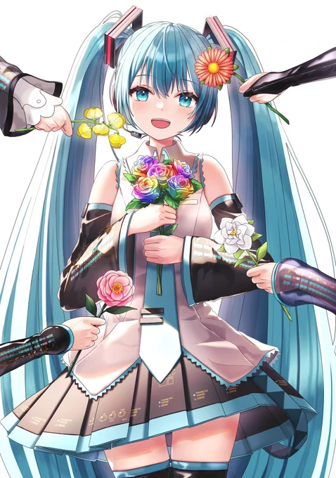 1.初音ミクゆっくり100人描いてきます〜タグお借りします #miku100 