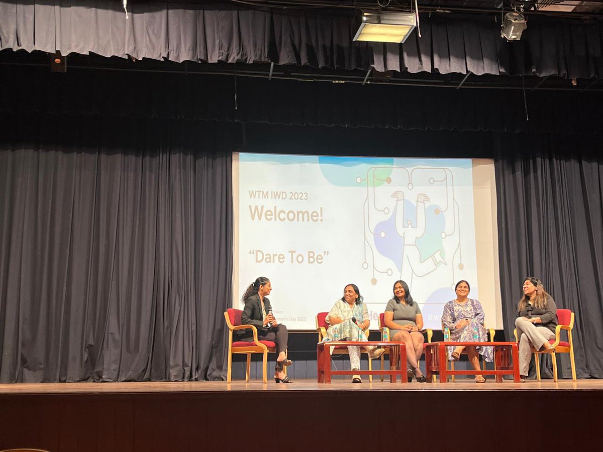 GDGPune's tweet photo. π€©Breaking Barriers: Women in Leadership Share Their Insights and Experiences in a Powerful Panel Discussion on "Dare to Lead"β‘
With Pranoti Nandurkar, Mira Aroda, Sangeeta Sharma, Rajeshri Tejura and Sarita Prakashπ©πΌβπ»
#IWDPune23 #WTMPune #GDGPune #BFHL #BFHL_moment https://t.co/Ya5NaixEcQ