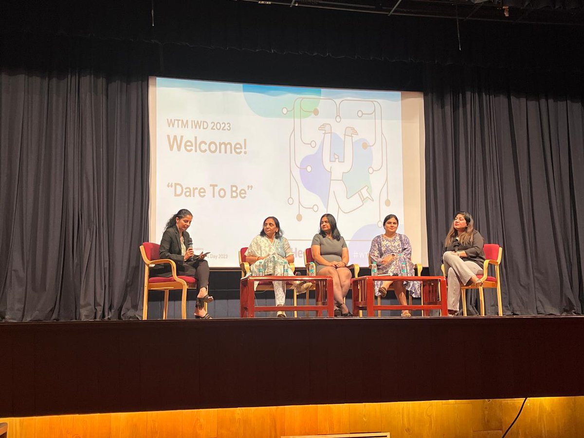 GDGPune's tweet photo. π€©Breaking Barriers: Women in Leadership Share Their Insights and Experiences in a Powerful Panel Discussion on "Dare to Lead"β‘
With Pranoti Nandurkar, Mira Aroda, Sangeeta Sharma, Rajeshri Tejura and Sarita Prakashπ©πΌβπ»
#IWDPune23 #WTMPune #GDGPune #BFHL #BFHL_moment https://t.co/Ya5NaixEcQ