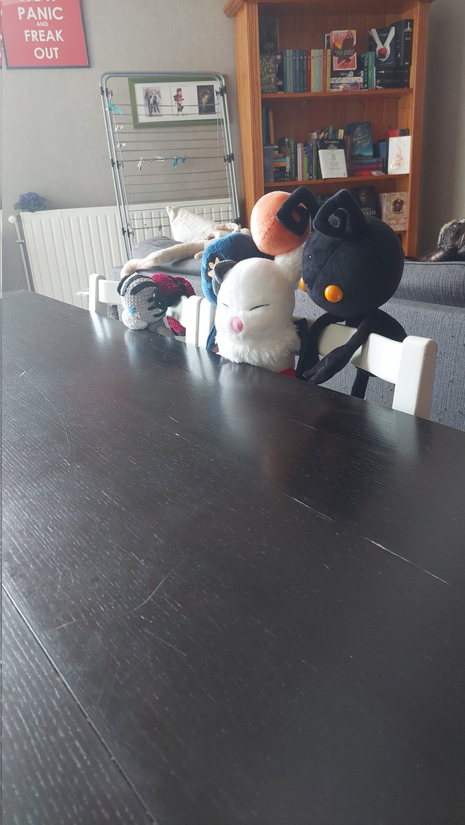 We cleaned the table up but we still got em lads chilling around