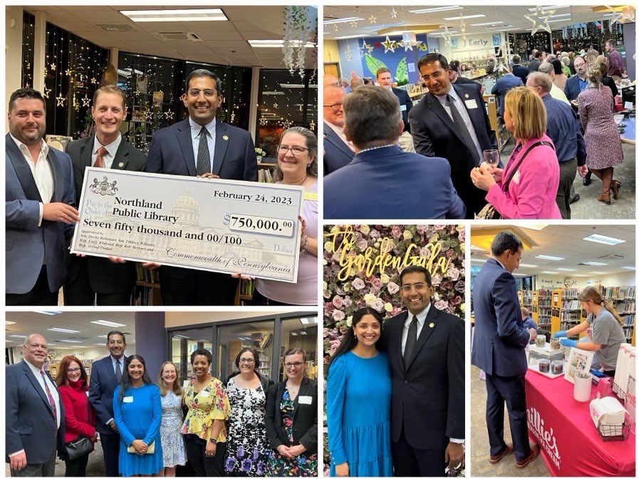 Rep. Arvind Venkat, MD (@repvenkat) on Twitter photo Veena & I had a wonderful time yesterday <a href="/northlandlib/">Northland Public Library</a> Garden Gala. Special bonus to present a $750,000 grant for which bipartisan colleagues & I advocated. Our public libraries are a public trust & invaluable community assets. Proud to support <a href="/northlandlib/">Northland Public Library</a> in its great work. Veena & I had a wonderful time yesterday <a href="/northlandlib/">Northland Public Library</a> Garden Gala. Special bonus to present a $750,000 grant for which bipartisan colleagues & I advocated. Our public libraries are a public trust & invaluable community assets. Proud to support <a href="/northlandlib/">Northland Public Library</a> in its great work.