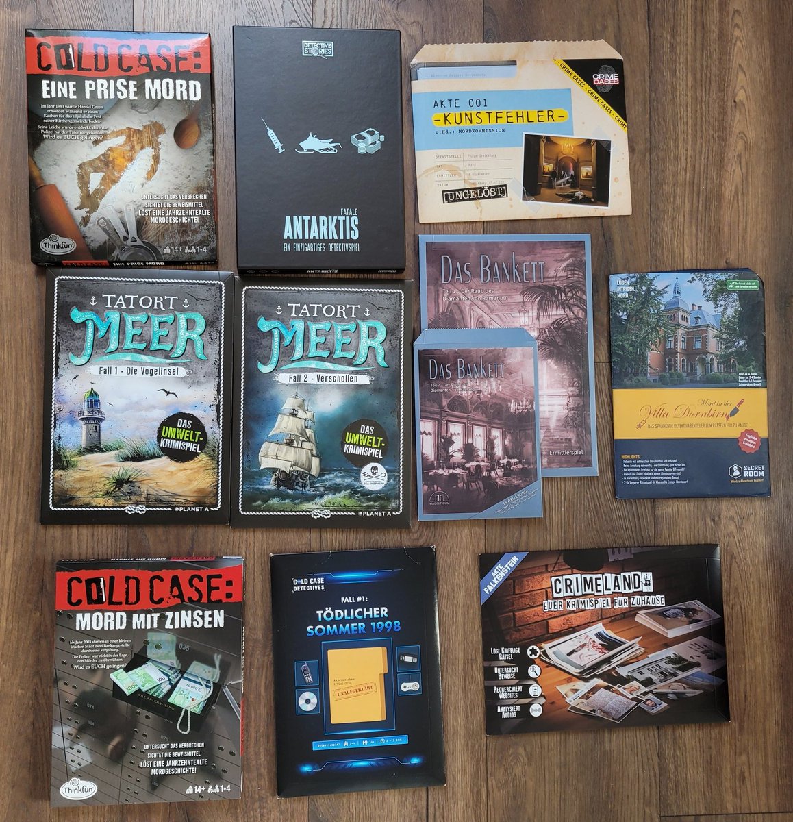 NeleTeg_'s tweet photo. Wir lieben Einmal-Krimispiele! Daher sammelt sich einiges an, was aber durchaus von anderen ja noch gespielt werden kann. Daher die Frage: Hat jemand Interesse an einem oder mehreren dieser Krimis? Wer alle nimmt, ist mein Held &amp; kriegt sie zum Schnapperpreis von 55€ (+Versand)! https://t.co/6ZlMl8v2Zp