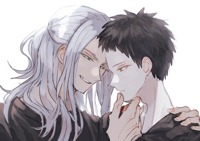 長髪×短髪のデコ合わせ #創作BL 