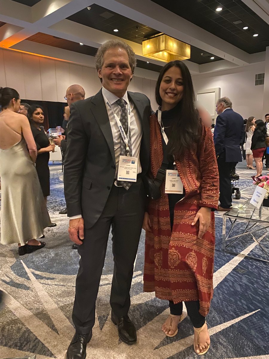 u_htar's tweet photo. The WINS 30th ann was a blast! Ran into, & to her annoyance, stuck w the awesome @RushnaAli6, as I met the almost neurosurgeon-turned-ophthalmologist @DGlaucomflecken, the legend of @DoctorQMd & @cnsa_insights’s very own & @AANSNeuro pres-elect, Dr T Asher! #myfirstaans #aans2023 https://t.co/8TjFcwGfaU