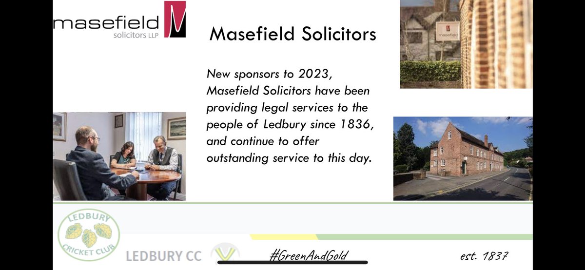 Masefield Solicitors have joined the sponsors of LCC this year, and we look forward to working with them on so many projects! 
🟢🟡🏏🟡🟢🟡🏏🟡🟢