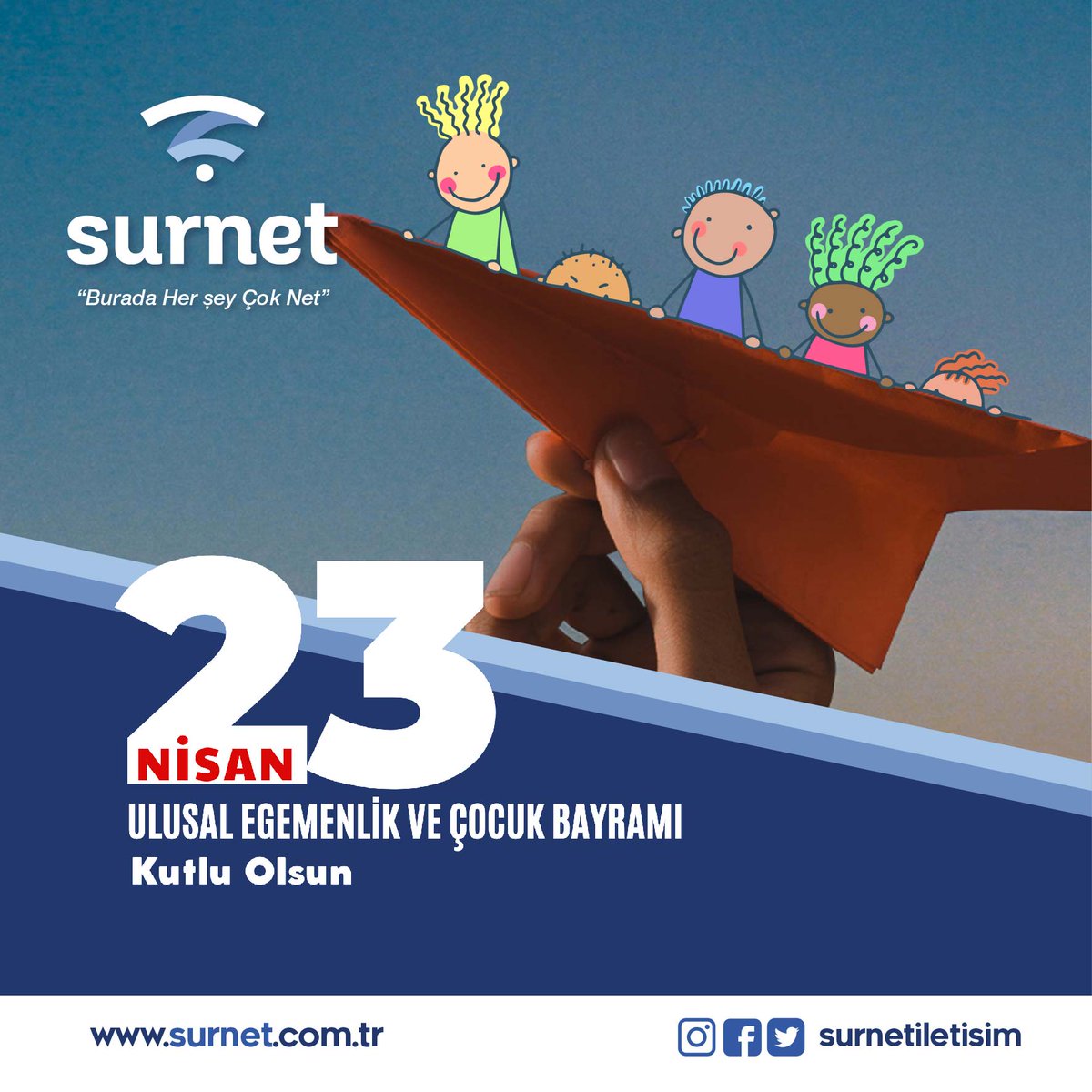 surnetiletisim's tweet photo. 23 Nisan Ulusal Egemenlik ve Çocuk Bayramı'nı kutlar tüm dünya çocuklarının güzel bir gelecekte yaşayabilecekleri dünya dileriz
#23Nisan #23NisanKutluOlsun #23NisanUlusalEgemenlikveCocukBayramı #23April #childrenday #surnetfiber #surnet #surnetdiyarbakır #Diyarbakir #23Nisan1920 https://t.co/dGGjU7q9Ex