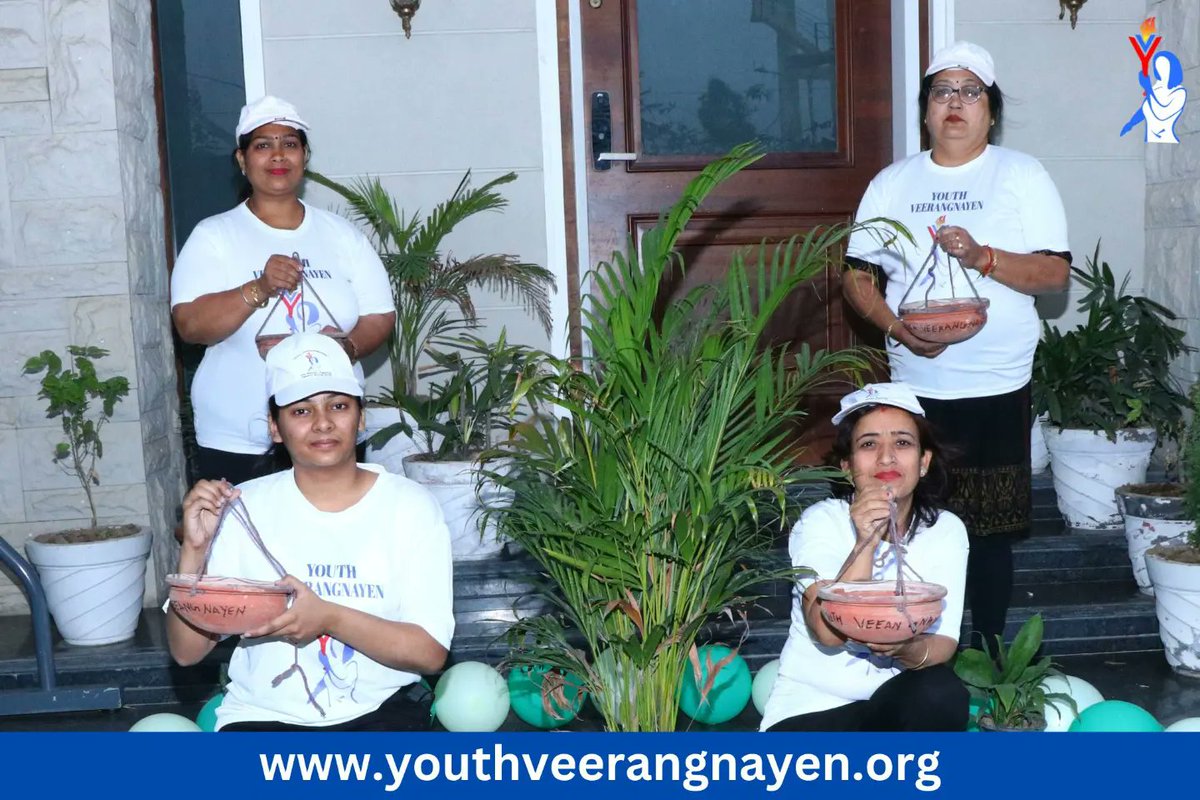Nature is the greatest place to heal and recharge! 
#YouthVeerangnayen Hanumangarh (Rajasthan) planted trees and placed feed for birds on their rooftops.
#EarthDayCelebration
#EarthDay
#EarthDay2023
#SaveEarthSaveLife 
#SaveEarth
#TreePlantation
#SaveTreesSaveEarth
#WaterForBirds