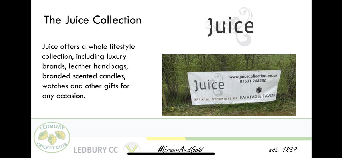 Here are some MORE of the amazing companies that have decided to sponsor LCC this year, joining an amazing team of local businesses! Welcome to the #greenandgoldarmy🔰 
🟢🟡🏏🟡🟢🟡🏏🟡🟢
<a href="/WaterUK/">Water UK</a> <a href="/BlissCleaning/">Bliss Cleaning</a> <a href="/juicecollection/">Jules Schad</a>