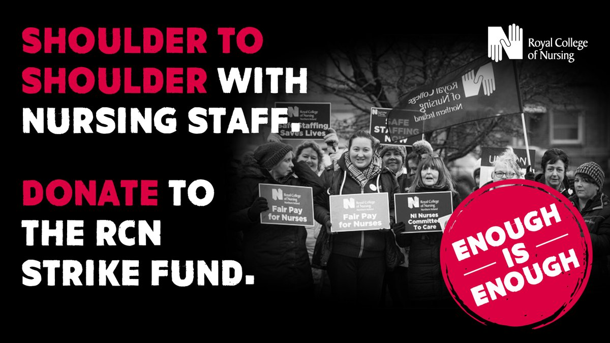 theRCN's tweet photo. Donating to the #RCNStrike fund helps support nursing staff to fight for their patients and #FairPayForNursing.

As we approach our biggest strike action to date, your support keeps us going: https://t.co/5yxcpey5ze https://t.co/OeZmOPL6ze