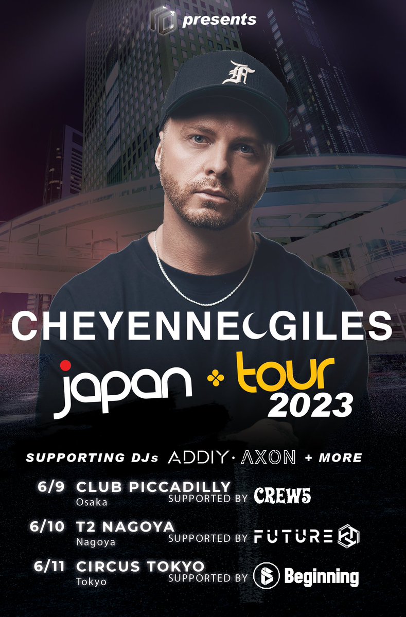 beginningtokyo's tweet photo. 🔥情報解禁🔥
🇺🇸Cheyenne Giles初来日東京公演🇯🇵
🗓️2023/6/11㈰14:00~21:00🗓️
🎪@CIRCUSTOKYO🎪

USサンディエゴの同郷で親友のKnock2と一緒にシーンに登場し今年The Chainsmokersとのコラボ曲が話題の『Cheyenne Giles』が初来日✨

✅予習
https://t.co/qDcPGZSJP1

🎟️前売
https://t.co/NlMFEGCztu https://t.co/pFWsEYPFPr