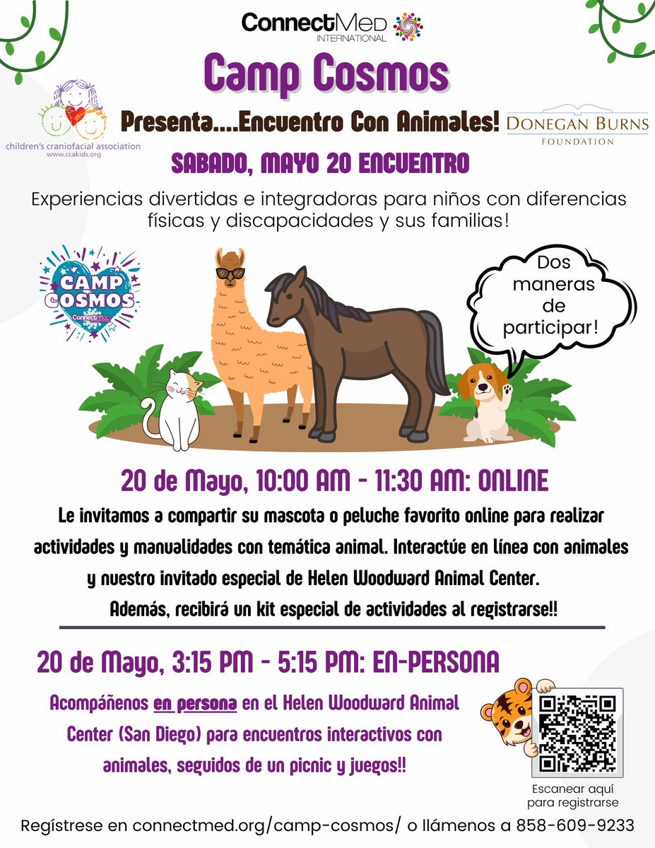 CCAKidsTweet's tweet photo. ๐ข #CCAPartnerSunday
Join our friends at @connectmed for another Camp Cosmos Event!!
Register at:
https://t.co/k93pjvfaxJ
#connectmed #campcosmo #ccakids https://t.co/R8Ir8tsoat