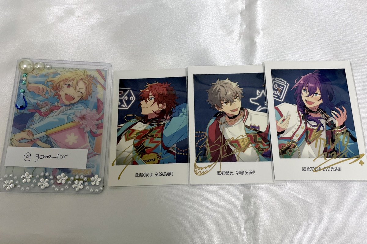goma_tor's tweet photo. 【交換】
あんスタ　ぱしゃこれ　ぱしゃっつ　クリアカード　アルカナ

〈譲〉
スバル 北斗 真 真緒 英智 渉 弓弦 桃李 ひなた ゆうた 鉄虎 颯馬 敬人 つむぎ 晃牙 アドニス 斑 宗 みか 燐音 マヨイ

〈求〉同異種　なずな　

お気軽にお声掛けください(˶ᵔ ᵔ˶) https://t.co/IIFrpcHkpO