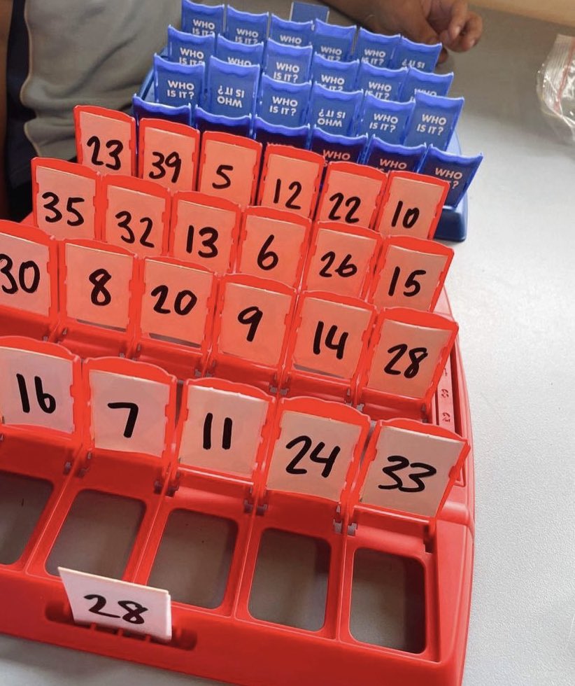 katepattterson's tweet photo. I love to ‘gamify’ learning for students in my class, especially as an ‘end of unit’ task to consolidate Ss knowledge. I used number guess who in year 2 last term. They loved it! It  encouraged them to demonstrate their understanding of number placement and value 🧮📚#acuedu_p https://t.co/DneJwWTtj8