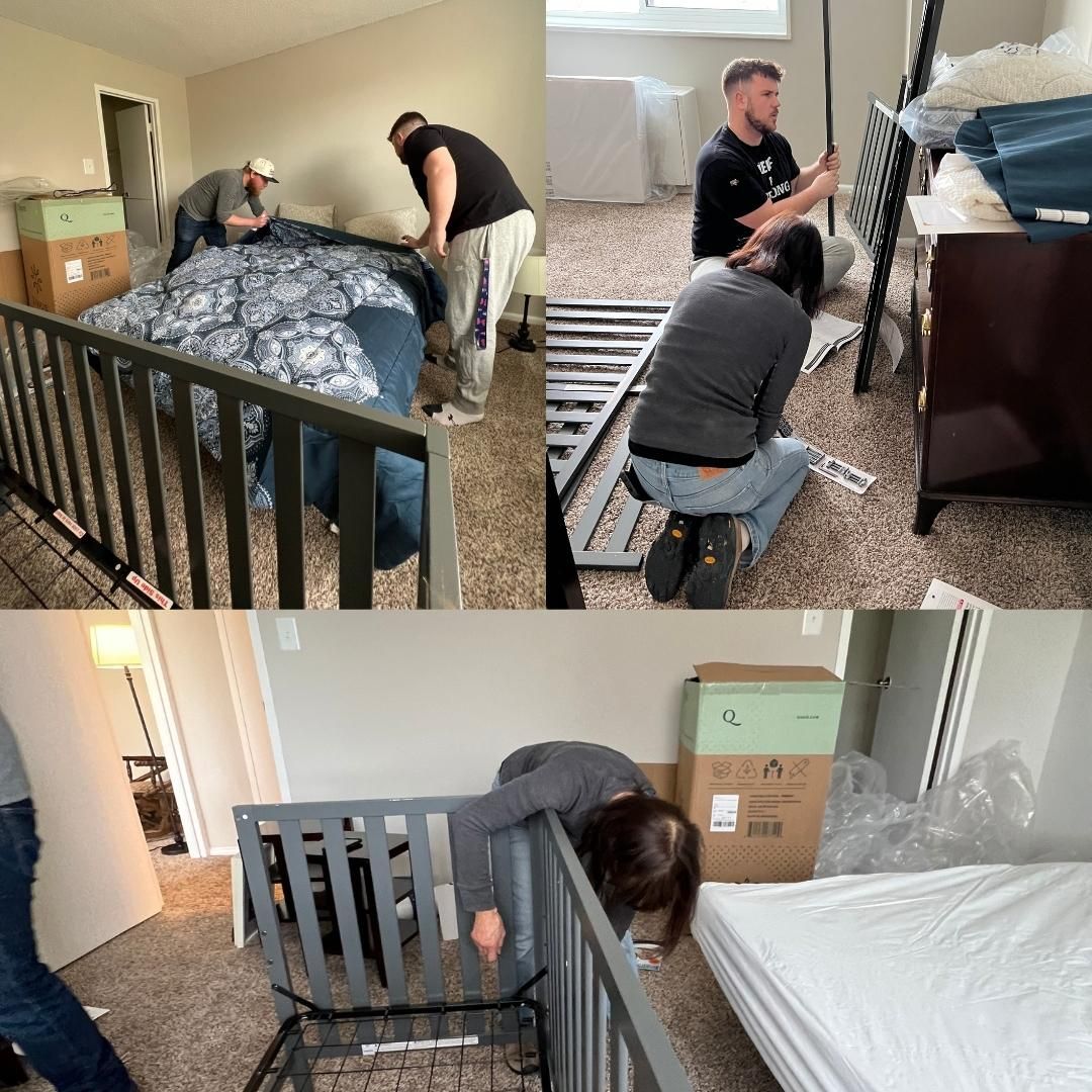 HNB_US's tweet photo. Shout out to Lauren, Levan, Paula and Acacia who helped set up an apartment for an Afghan family of three on a nice sunny day! Special thanks to Lauren and Levan for showing up to round out the creating a welcoming home for the family.  #homesnotborders #refugees #refugeeswelcome https://t.co/aiAFdmnlHB