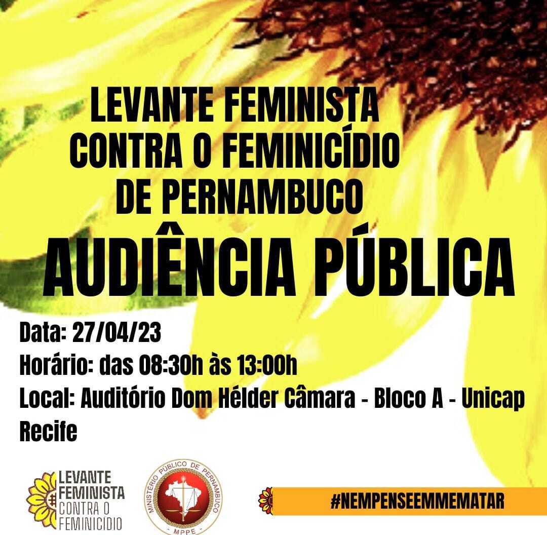 Se liga na agenda!

O Levante Feminista Contra o Feminicídio de Pernambuco promove uma Audiência Pública na próxima quinta-feira, 27 de abril, das 8h às 13h, no Auditório Dom Hélder Câmara, do Bloco A da Unicap, no bairro da Boa Vista, Recife.

#NemPenseEmMeMatar
#SintepeNaLuta