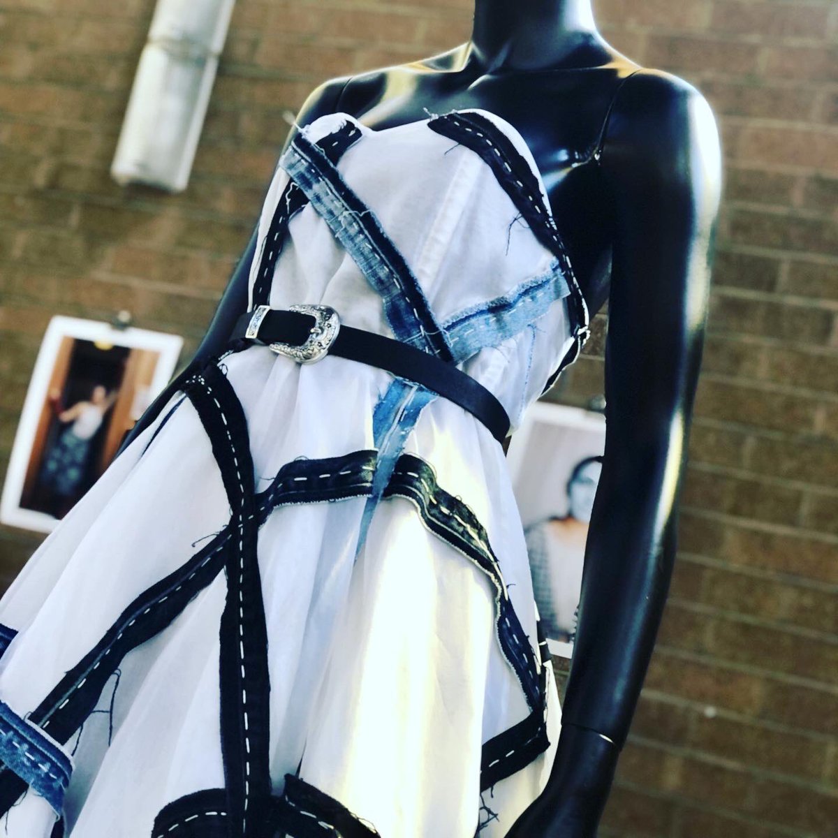 JanPatience's tweet photo. |@Sunday_Post column features the brilliant #StudioFloor exhibition @thepyramid_scot (until next weekend). Itโs a collaboration spearheaded by @RejeanDenimโs Siobhan McKenna and @ChrisMcevoy93. The ingenuity involved in repurposing waste from respective studios is breathtaking. https://t.co/0qQAG9YuXu