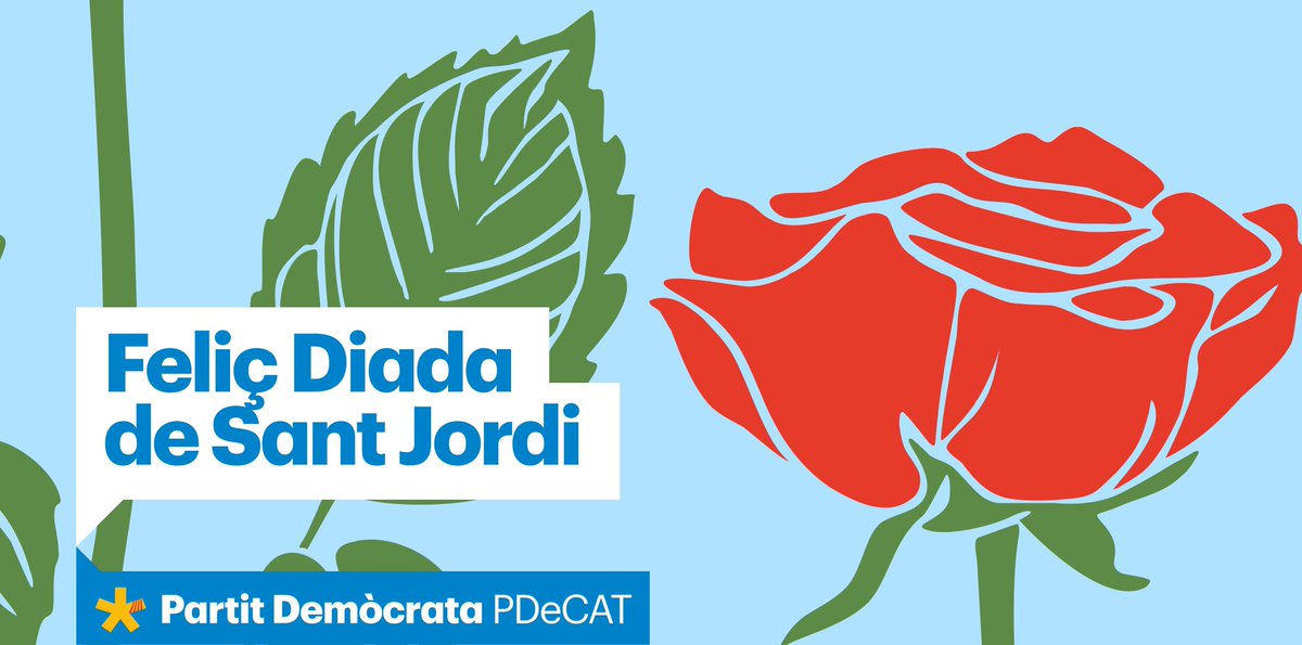 Pdemocratacat's tweet photo. 🌹 Bona diada de #SantJordi2023 a tothom!

📚 Omplim aquest dia de roses i llibres, de cultura i d’amor. Visca Catalunya! https://t.co/H06pq2fA51