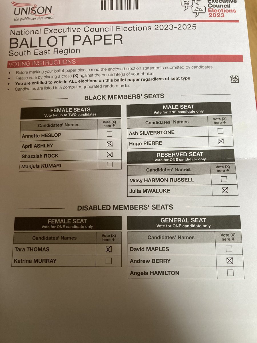 Ant4UNISONNEC's tweet image. I’ve just voted in the UNISON NEC elections! @tfrc_unison #TimeForRealChange 

If you haven’t voted yet, don’t forget to fill in your ballot paper and send it back by post. 👍 ✉️