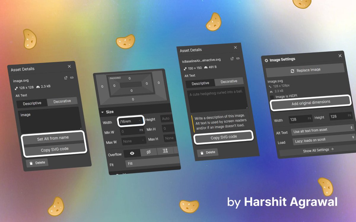 harshit_agl's tweet image. Potato Extension for @webflow started as a fun experiment but I made something that is actually helpful🔥

The extension is live, go get it, it will help you build faster!

Link- tinyurl.com/potato-for-web…

Here are all the features of the extension (thread) ⬇️

#webflow