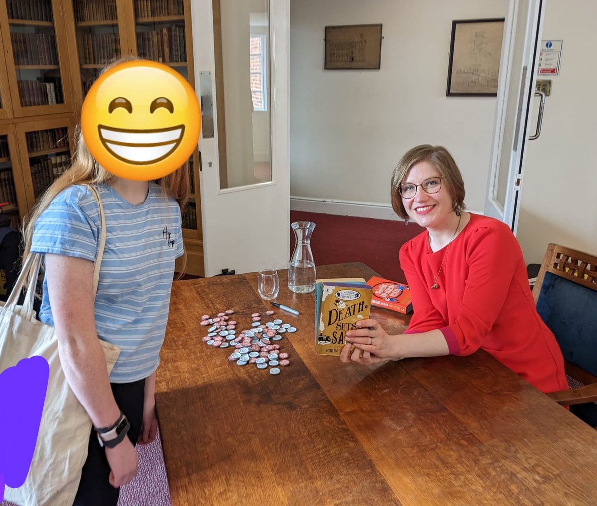 Brilliant event by <a href="/redbreastedbird/">Robin Stevens Updates</a> at <a href="/camlitfest/">Cambridge Literary Festival</a> today &amp; my daughter was over the moon to finally meet her! 😊
