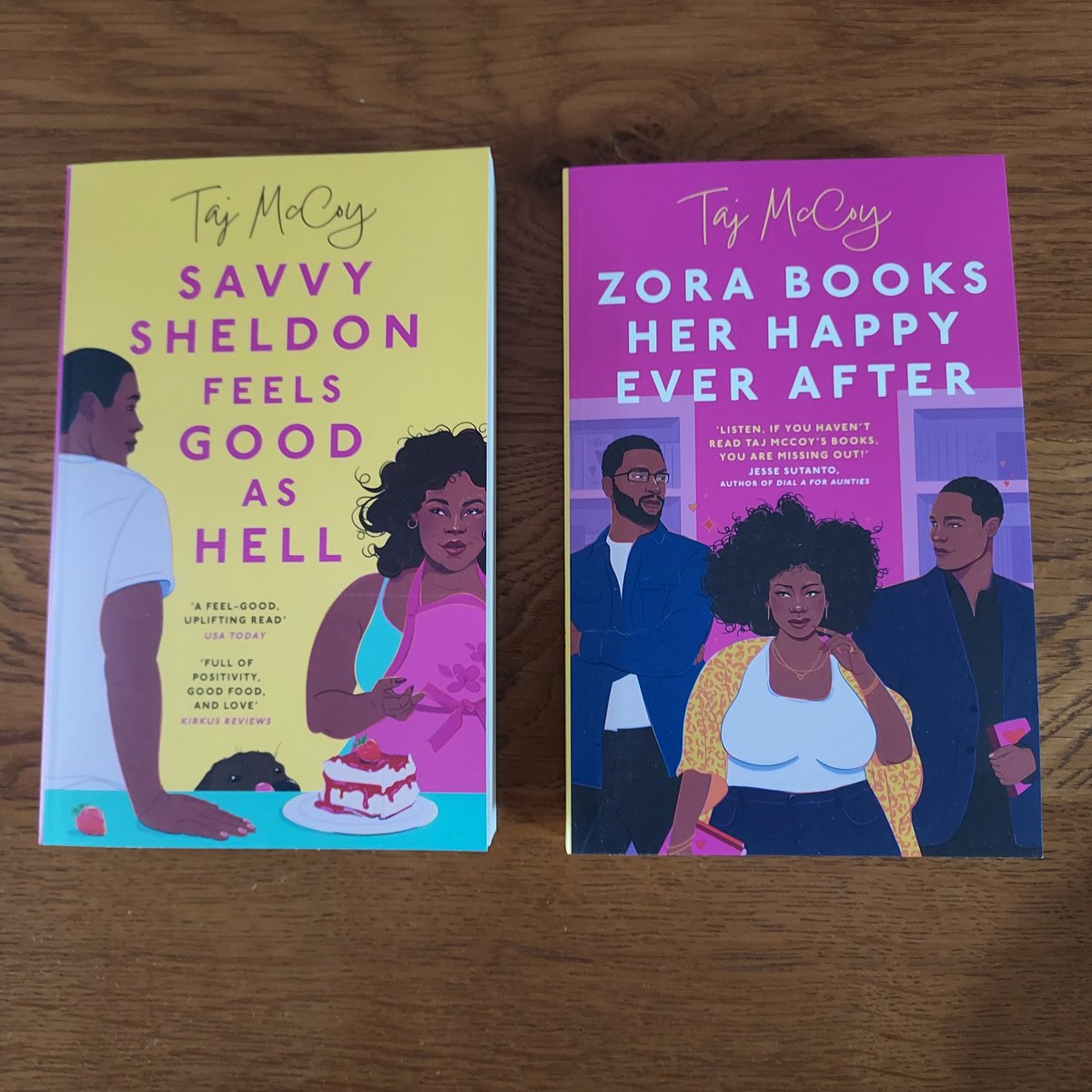 Thank you so much @millieseaward and @dialoguebooks for these two fab books by @tajmccoywrites, both out on 27 April.
#zorabooksherhappyeverafter #savvysheldonfeelsgoodashell