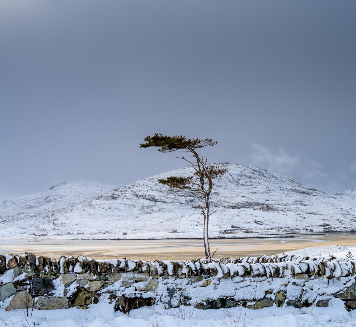 nigeldanson's tweet photo. My final episode of 'The Spirit of Luskentyre' is now live on YT.  And as you can see from this view out of my cottage window I had a little bit of snow... https://t.co/zK6BKeaLmV