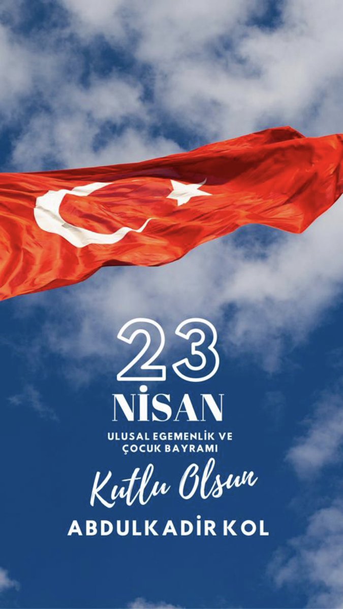 Yarınlarımızı kuracak, geleceğimizi şekillendirecek olan çocuklarımızın 23 Nisan Ulusal Egemenlik ve Çocuk Bayramını kutluyorum. 🇹🇷
#23NisanKutluOlsun