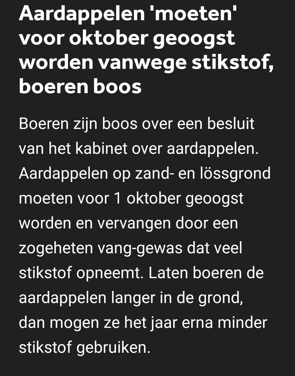 JKingLion23's tweet photo. Achterhoek, fijne dag verder. Minder op  twitter inhaalslag maken op het land, dus lange dagen.
Bovendien heeft de overheid besloten dat alle aardappels ( zandgrond ) er voor 1 okt gerooid moeten zijn, anders boete stikstof 2024 😡😡😡😡😡
Good Goan 👊👊👊👊👊👊 https://t.co/Hi2wEwa8ZM
