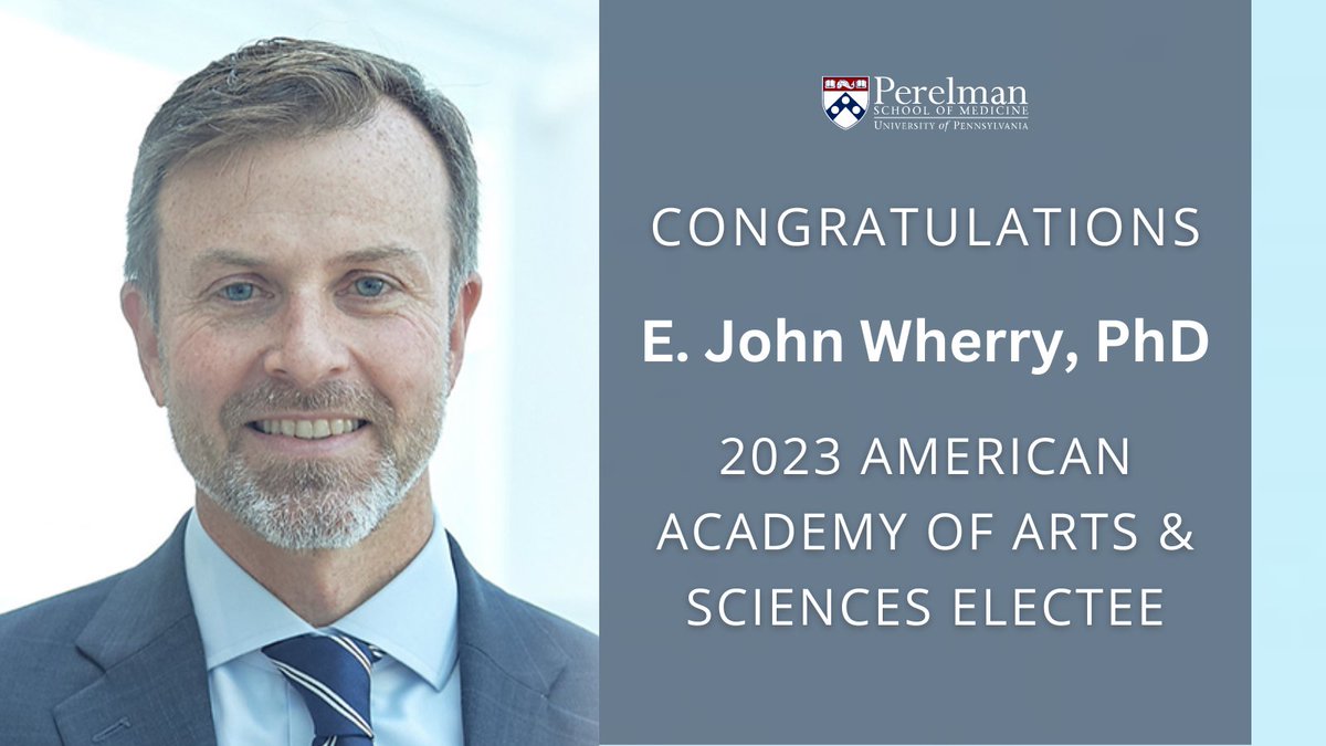 Penn Medicine CSO (@pennmedcso) on Twitter photo Congratulations to <a href="/EJohnWherry/">E. John Wherry</a> (<a href="/PennSysPharmATT/">PennSysPharmATT</a>/ <a href="/UPenn_I3H/">Institute for Immunology and Immune Health (I3H)</a>/ <a href="/WherryLab/">Wherry Lab</a>) on his 2023 election to the American Academy of Arts & Sciences!🎉 <a href="/americanacad/">American Academy of Arts & Sciences</a> bit.ly/3V0BPm7 Congratulations to <a href="/EJohnWherry/">E. John Wherry</a> (<a href="/PennSysPharmATT/">PennSysPharmATT</a>/ <a href="/UPenn_I3H/">Institute for Immunology and Immune Health (I3H)</a>/ <a href="/WherryLab/">Wherry Lab</a>) on his 2023 election to the American Academy of Arts & Sciences!🎉 <a href="/americanacad/">American Academy of Arts & Sciences</a> bit.ly/3V0BPm7