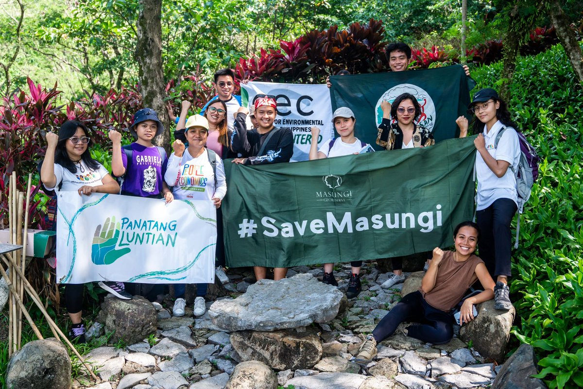 GREEN GROUPS HOLD SOLIDARITY MARCH IN MASUNGI BARAS, RIZAL—In celebration of Earth Day 2023, fourteen (14) environmental organizations marched on the Masungi Geopark Project to call for the protection of the landscape and environment defenders. #SaveMasungi