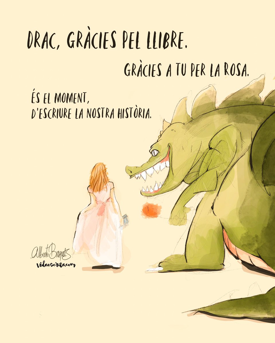 albusquets's tweet photo. #Drac gàcies pel llibre.

Gràcies a tu per la Rosa.

És el moment, d'escriure la nostra història.

#SantJordi2023 #diada #SantJordi https://t.co/KcWmBKca34