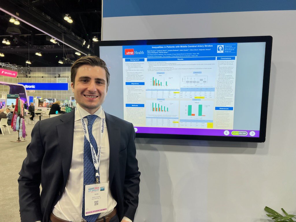UTMB Neurosurgery (@utmbneurosurg) on Twitter photo Medical students Anthony Price and <a href="/SeanMNOLeary/">Sean O'Leary</a> share their research on pediatric tumor and stroke in Los Angeles at #AANS2023. The future of neurosurgery is bright <a href="/utmbhealth/">UTMB Health</a>. <a href="/PeterKa80460001/">Peter Kan</a> <a href="/DrPJKaras/">Patrick Karas</a> Medical students Anthony Price and <a href="/SeanMNOLeary/">Sean O'Leary</a> share their research on pediatric tumor and stroke in Los Angeles at #AANS2023. The future of neurosurgery is bright <a href="/utmbhealth/">UTMB Health</a>. <a href="/PeterKa80460001/">Peter Kan</a> <a href="/DrPJKaras/">Patrick Karas</a>