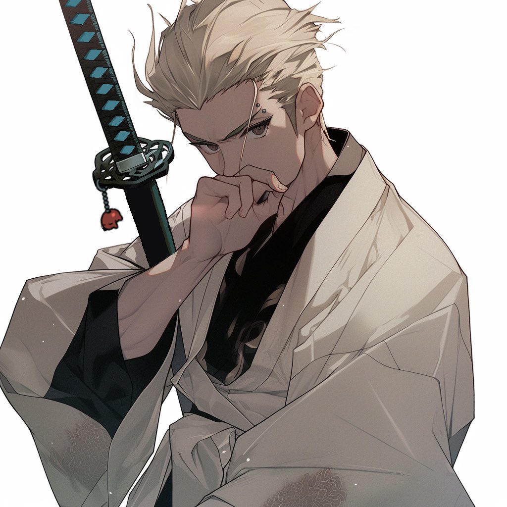 nefretiriii's tweet photo. AI-made SBB Husbando with a lil amateur tweaks by yours truly. Don’t know how to copy pasta the bean logo from 117’s yukata without it looking like copy pasta. But, how did I do? 🥲 https://t.co/GSu5Co1MNu