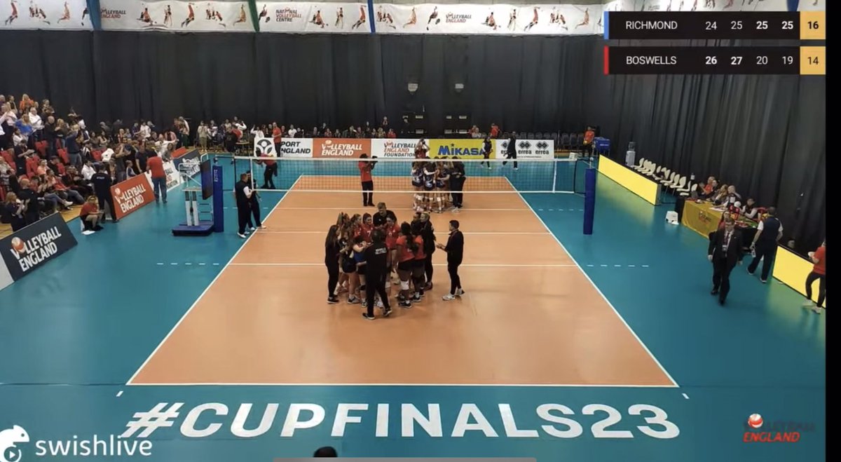 Congrats <a href="/RVB_London/">Richmond Volleyball</a> <a href="/BoswellsPE/">BoswellsPE</a> u18 girls on a great match #cupfinals23