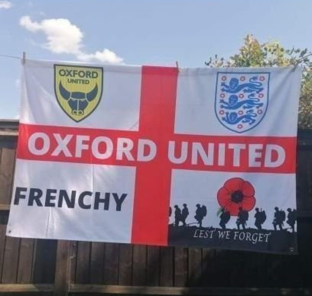 Happy St. Georges day fellow beautiful English people. ❤️
Anyone else has any English flags to share, I don't mind for the team ,even you, our red neighbours 🤪 This one made by <a href="/UFD_OX/">United Flag Designs</a>
#oufc #StGeorgesDay #footballflags