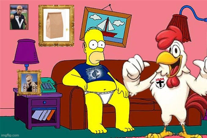 My Carlton mates are in for a rough few days. cant describe how satisfying it was to see the boys stick it up those cocky mofos

Same mob who love to pin the 'irrelevant' tag on us yet dont comprehend that its been 30yrs since their club was any good. #AFLBluesSaints #saintsfooty