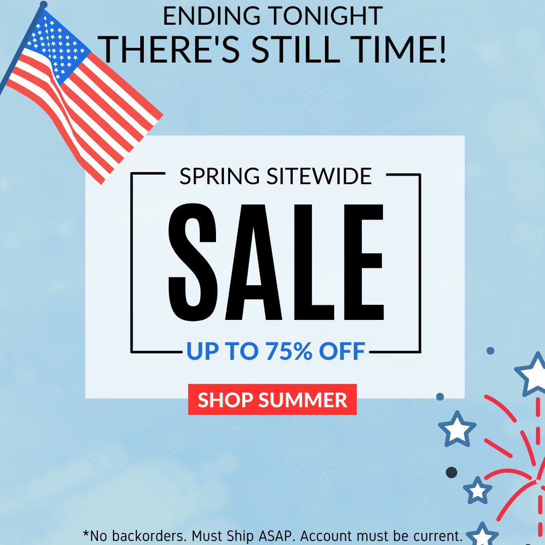 ParkDesigns's tweet photo. LAST DAY ⏰ Up to 75% off on our site until midnight today, 4/23/2023!*
https://t.co/t9U83S7VWH

*No backorders. All orders must ship ASAP. Account must be current.

#homedecor #fourthofjuly #americana #springsale #interiordesign #parkdesigns https://t.co/wAZXb5Ha2T