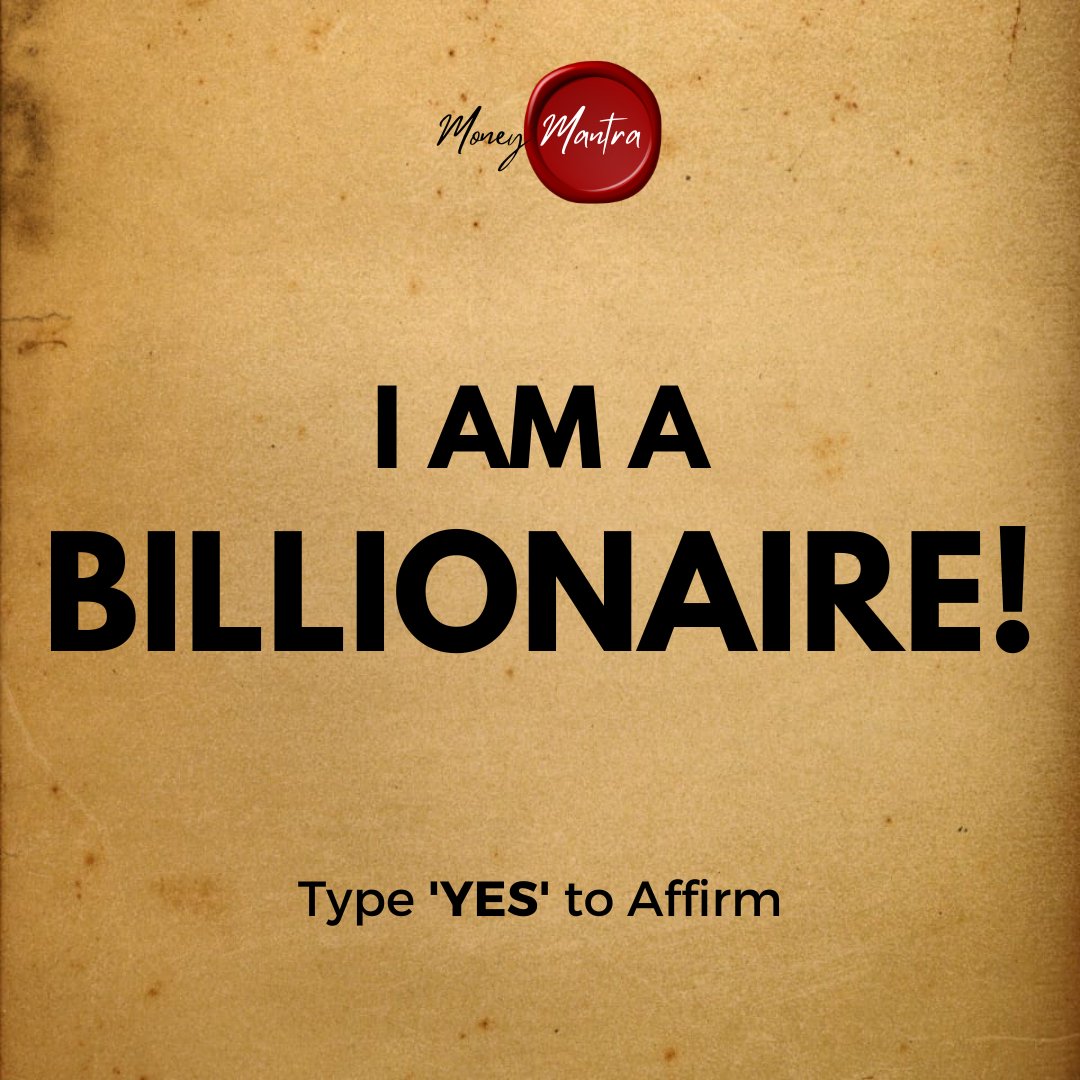 imoneymantra's tweet photo. Type 'YES' to Affirm this for yourself every day. https://t.co/H6HW7rZRAG