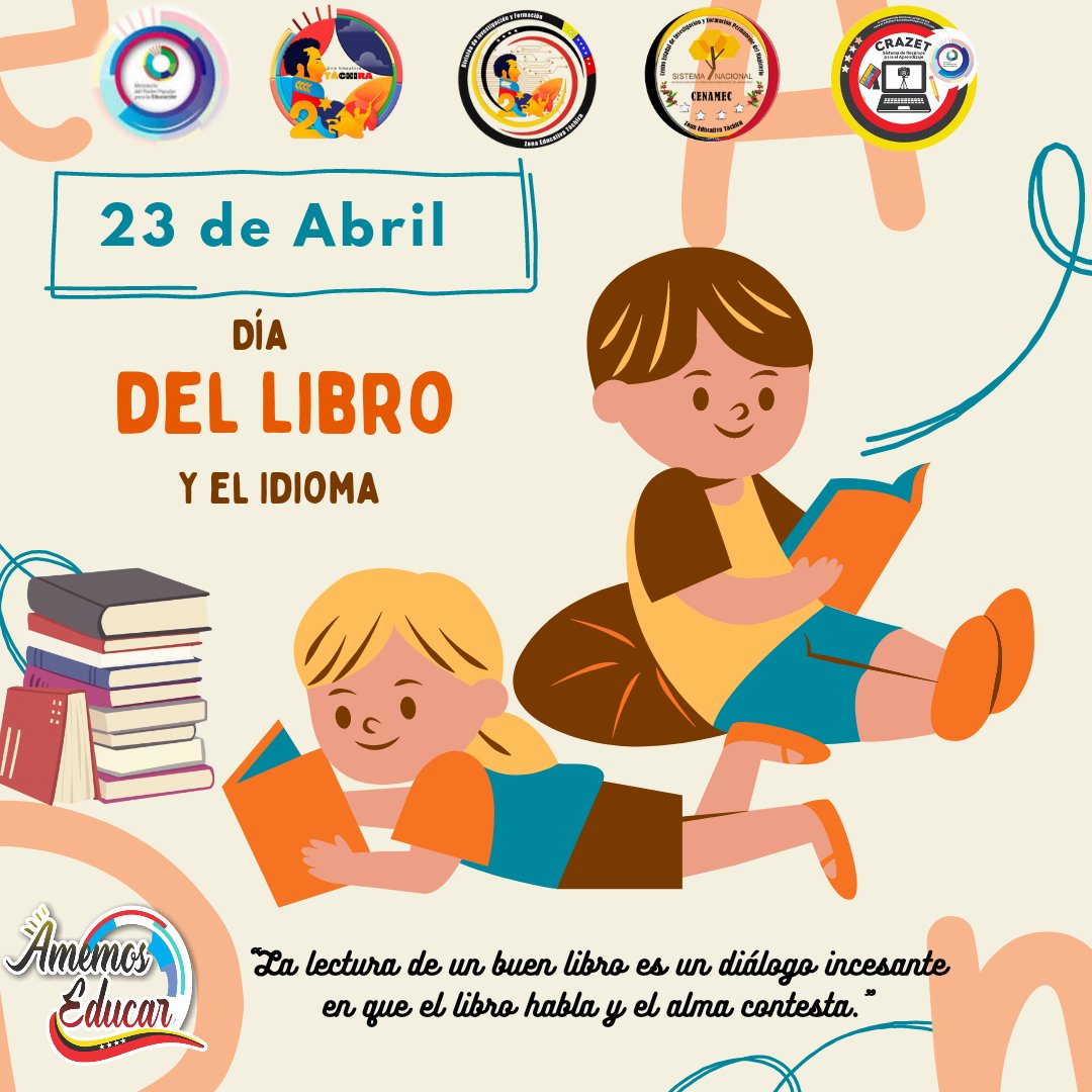 #23deAbril #DiaDelLibro La lectura es mágica cuando leemos con pasión <a href="/DGRPA1/">@DGRPA1</a>
@MPPEDUCACION 
<a href="/_LaAvanzadora/">Yelitze Santaella</a> 
@ZonaEducTachira
<a href="/Berzabethg1/">Berzabethgandicaoficial</a> #TachiraPromoviendolaLectura #JuntosporlaEducaciondelFuturo