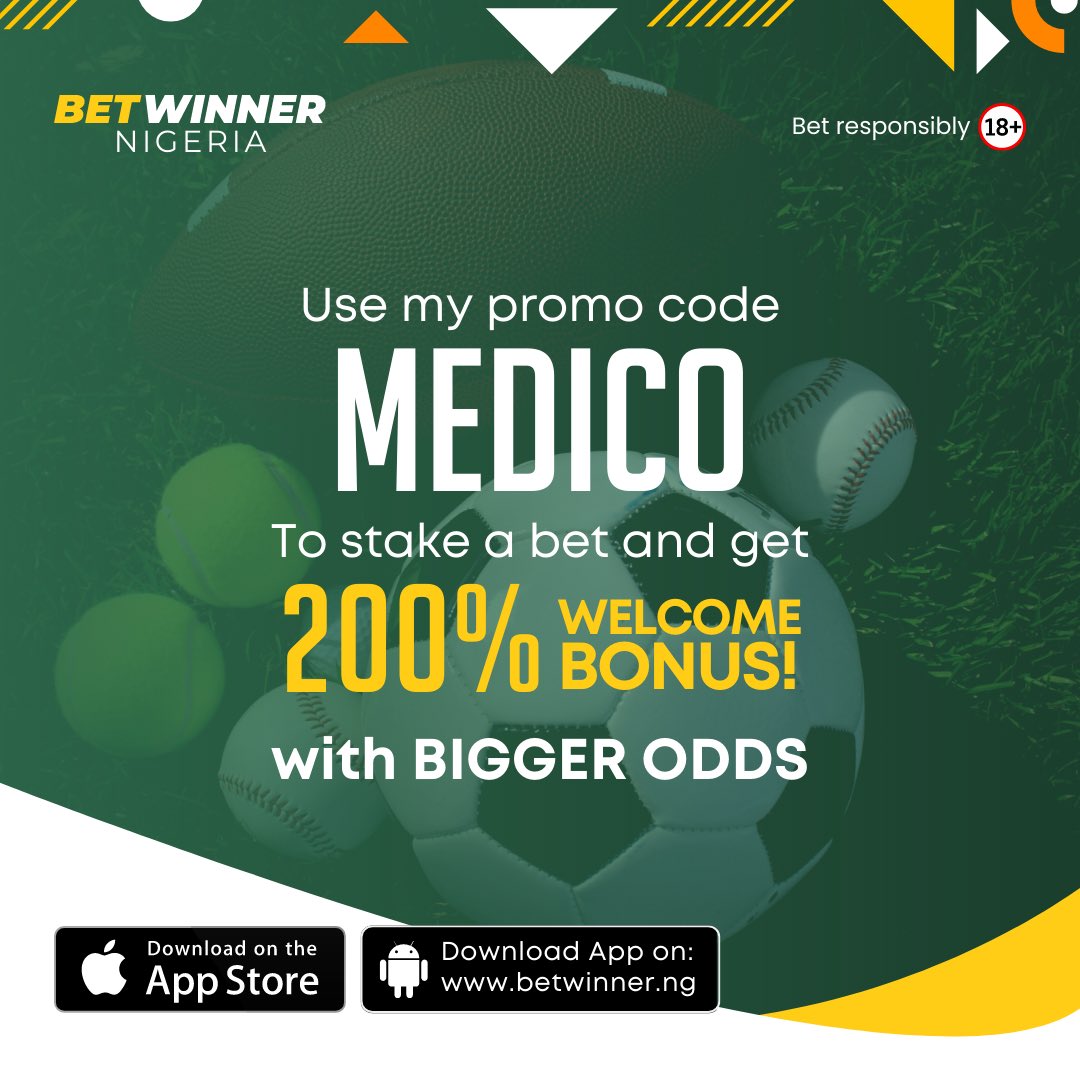 _Zeal13's tweet photo. Double up on @BetwinnerNg

Don't have a Betwinner account?

Register here 👉🏻 https://t.co/MBtvn9wPBa…

Mobile App Link: https://t.co/VAkWprqmRl…

Promo code: MEDICO https://t.co/HF5dHo3rOB