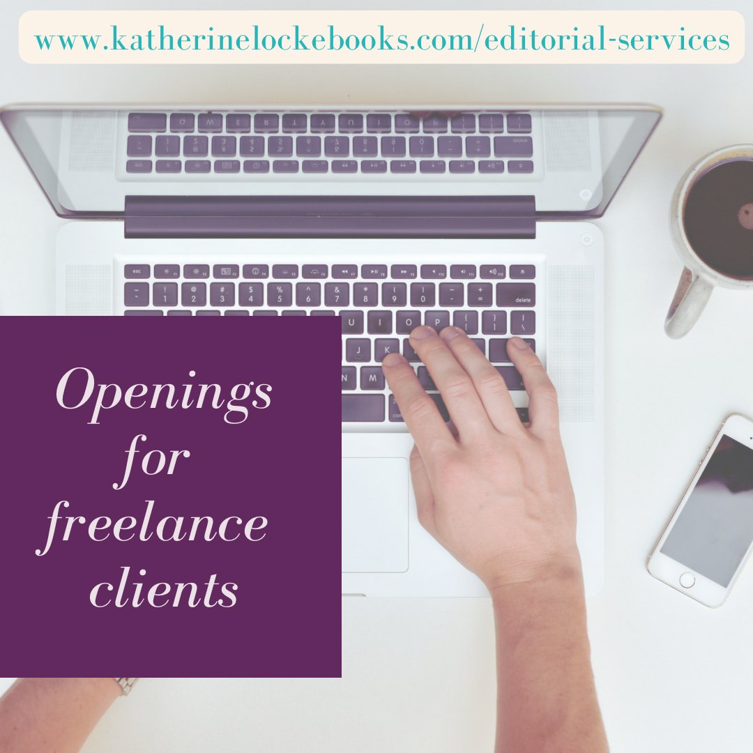 Hello all! I have one opening for a freelance client this week! Looking for someone to critique your synopsis, query, and first thirty pages? I can help! 

KatherineLockeBooks.com/editorial-serv…

RTs appreciated