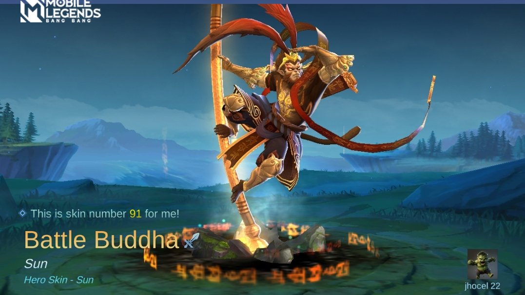 Jobert193's tweet photo. I just obtained a new skin Battle Buddha in Mobile Legends: Bang Bang! Let's face off against the world's best MOBA players together! 
https://t.co/pXI3OfvoAb https://t.co/s5YGXP9Ujt