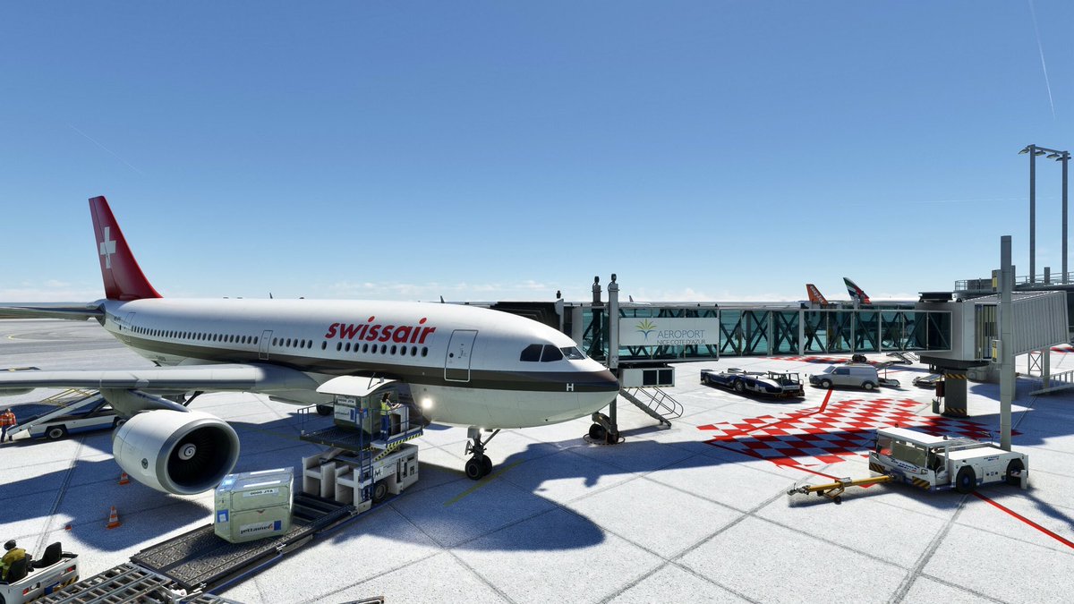 Fbn_Av's tweet image. J'avais dit que ce week-end serait dédié au vol. 🛫
Aller pour Oslo hier, retour ce matin vers Nice.
L'occasion de tester #GSXpro de #FsDreamTeam qui ajoute vraiment une ambiance plus réelle et sympa sur nos aéroports.
#msfs2020 
@MSFSofficial @iniBuilds #A310